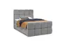 Boxspringbett SANDRIN R- Liegefläche ca. 140x200 cm, Stoff, Hellgrau, inkl. Stauraum und Fußteil