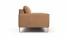 Sofa Enna - 3,5-Sitzer, Armlehne A, Leder, Cognac, Kufe, Schwarz