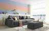 Hocker JOVIN - Stoff, Grau