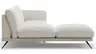Ecksofa Valdemoro - Longchair mit 2,5-Sitzer rechts inkl. Rückenlehne verstellbar, Stoff, Creme