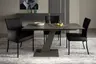 Armlehnstuhl Penthouse - Leder, Schwarz, 4 Fuß, Metall, Schwarz