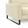 Ecksofa Valera - 3-Sitzer mit Longchair rechts inkl. Rückenlehne verstellbar, Stoff, Natur