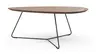 Couchtisch Fano - LBH ca. 96x86x38 cm, Nussbaum, Furnier