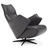 Relaxsessel Girona -  Relaxfunktion (motorisch), Leder, Schwarz