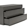 Kommode Loretto - BHT ca. 135x70x53 cm, Lack matt, Anthrazit