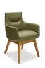 Armlehnstuhl Calgary - Leder, Olive