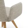Armlehnstuhl Kamari - Stoff, Graubeige