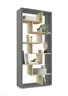 Raumteiler - B ca. 90 cm, Anthrazit, Asteiche