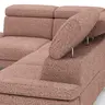 Ecksofa Hudson - Ecke links mit 2,5-Sitzer inkl. Kopfteil verstellbar, Stoff, Kupfer