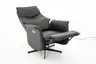 Sessel - Relaxfunktion motorisch, Leder, Schwarz