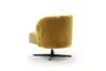 Sessel Cuneo - drehbar, Leder Kurkuma, Stoff, Gold