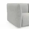Ecksofa Motone - 2,5-Sitzer mit Ecke rechts, Stoff, Hellgrau