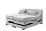 Boxspringbett - Liegefläche ca. 180x200 cm inkl. motorische Relaxfunktion, Stoff, Silberfarben