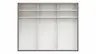 Drehtürenschrank Viana - B ca. 303 cm, Lack, Steingrau, Riffholz, Wildeiche