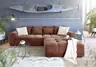 Megasofa JANNI - 3-Sitzer, Stoff, Rost
