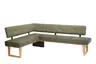 Eckbank - LB ca. 167x224 cm, Stoff, Schlammgrün