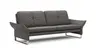 Sofa Tenero - 3-Sitzer inkl. Armlehne verstellbar, Leder, Anthrazit