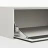 Wohnwand Edge - BHT ca. 360x185x42 cm, Lack, Weiß