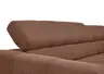 Ecksofa COLLEEN 2.0 - 2-Sitzer mit Ecke rechts, Kopfteil verstellbar, Feincord, Rost