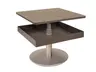 Couchtisch - Optiwhite Satinato Beigegrau B/H/T ca. 67/67/44-62