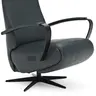 Relaxsessel Girona - Relaxfunktion (motorisch), Leder, Graphit