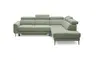 Ecksofa CHARIS - 2-Sitzer, Ecke rechts inkl. Schlaffunktion und Bettkasten, Microfaser, Olive