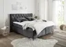 Boxspringbett - Liegefläche ca. 180x200 cm, Stoff Anthrazit