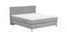 Boxspringbett Odense - Liegefläche ca. 180x200 cm, Stoff, Grau