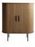Highboard - B ca. 100 cm, Eiche Furnier, Smoked