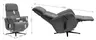 TV-Sessel MARLON - drehbar, Relaxfunktion, Kopfteilverstellung, Stoff, Graublau