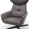 Relaxsessel Helge - Leder, Silber