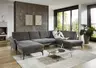 Wohnlandschaft - Longchair links mit 2,5-Sitzer und Ecke rechts, Stoff Anthrazit