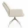Armlehnstuhl Evania - Dreh und Relax-Funktion, hoher Rücken, Stoff, Creme