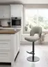 Barhocker MAILE - drehbar, höhenverstellbar, Stoff, Braun