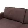  Sofa Aprino 2 - 3,5-Sitzer L, Dickleder, Dunkelbraun, Armlehne Block schmal