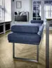 Bank Tarent - BT ca. 200x55 cm, Leder, Blau
