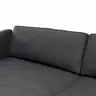 Sofa Aprino 3 - 4-Sitzer XXL, Dickleder, schwarz, Armlehne Kissen