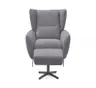 Hocker EILA - Stoff, Dunkelgrau