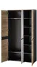 Garderobenschrank - Eiche Dekor, Graphit