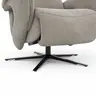 Sessel Tulsa Relax - Größe L, inkl. Kopf-/Fußteil/Rückenlehne verstellbar, Stoff, Graubeige