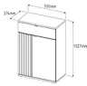 Garderobe - mit Beleuchtung, Riva Eiche Nachbildung, Basalt