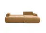 Ecksofa - 2-Sitzer mit Longchair rechts, Stoff, Goldfarben