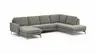 Wohnlandschaft Enna - Longchair links, 2,5-Sitzer, Ecke rechts, Stoff, Grau