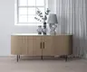 Sideboard - B ca. 180 cm, Eiche Furnier, Natur