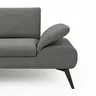 Ecksofa Collina - Longchair links, 2,5-Sitzer inkl. Sitztiefen- u. Armlehehnenverstellung, Stoff, Dunkelgrau