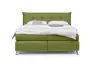 Boxspringbett HAROA- Liegefläche ca. 180x200 cm, Stoff, Grün, Bonell, Inkl. Topper