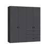 Drehtürenschrank JOIN IT- B ca. 202 cm, Schwarz, Anthrazit