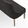 Polsterbank Litchfield - B. ca. 200cm, Stoff, Schwarzgrau
