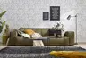 Sofa Elementos - 3 Sitzer, Stoff, Olive