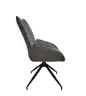 Stuhl MAUREEN - drehbar, Stoff, Grau, Braun